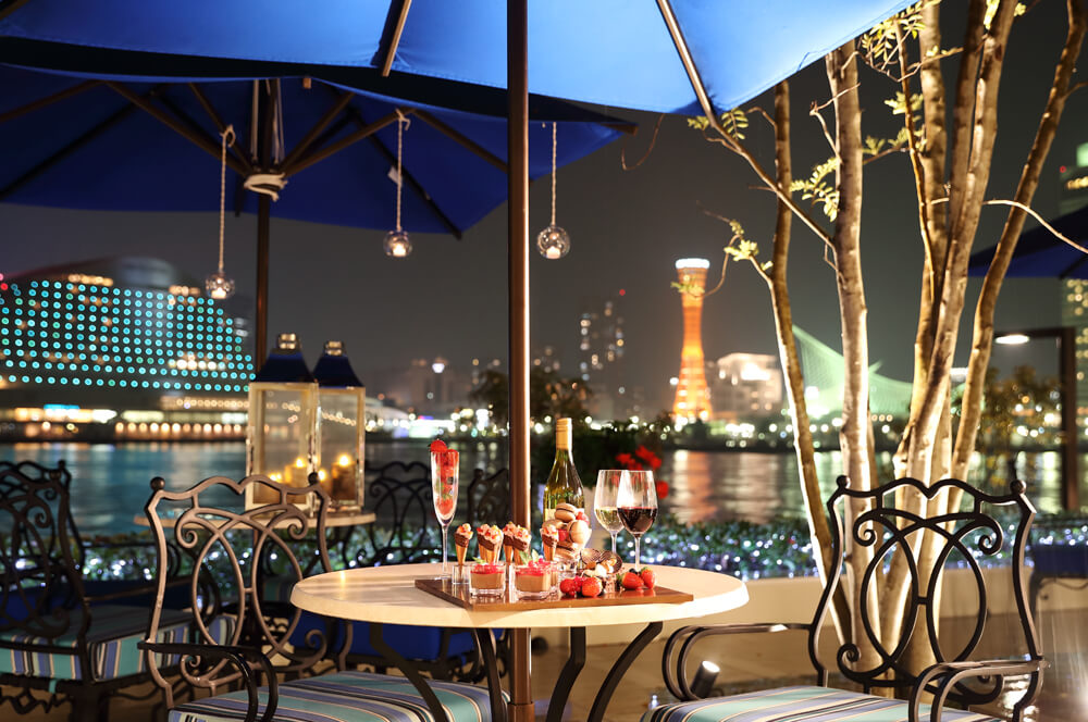 夜景とスイーツ